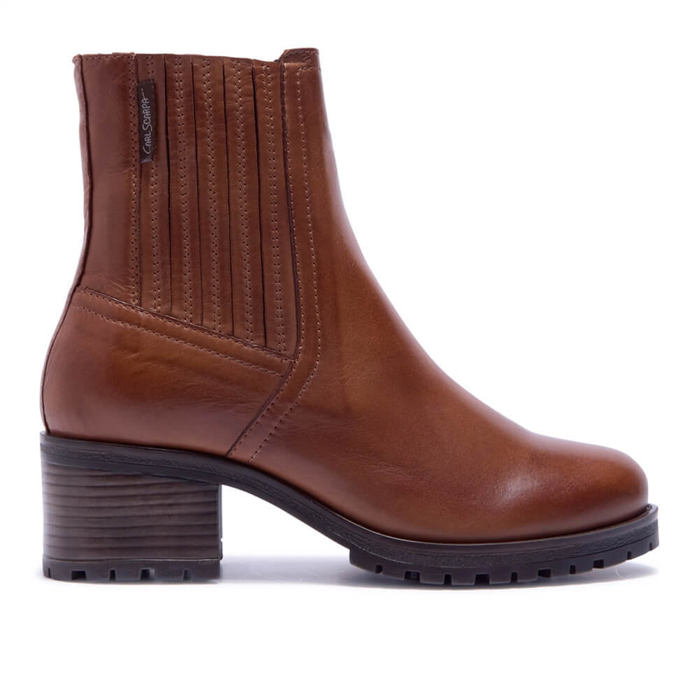 Carl Scarpa Trepani Tan Leather Ankle Boots